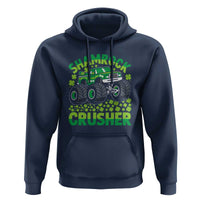 Funny Shamrock Crusher Monster Truck Hoodie Happy St Patricks Day Boys