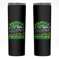 Funny Shamrock Crusher Monster Truck Skinny Tumbler Happy St Patricks Day Boys