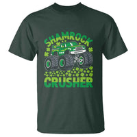 Funny Shamrock Crusher Monster Truck T Shirt Happy St Patricks Day Boys