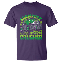 Funny Shamrock Crusher Monster Truck T Shirt Happy St Patricks Day Boys