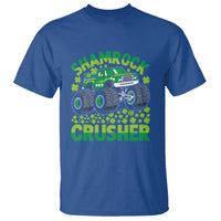 Funny Shamrock Crusher Monster Truck T Shirt Happy St Patricks Day Boys