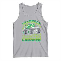 Funny Shamrock Crusher Monster Truck Tank Top Happy St Patricks Day Boys