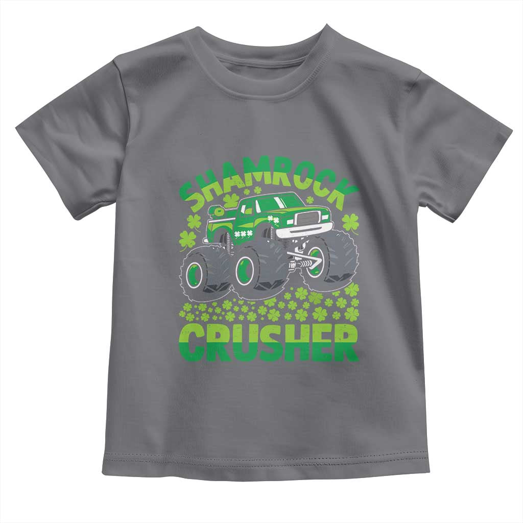 Funny Shamrock Crusher Monster Truck Toddler T Shirt Happy St Patricks Day Boys
