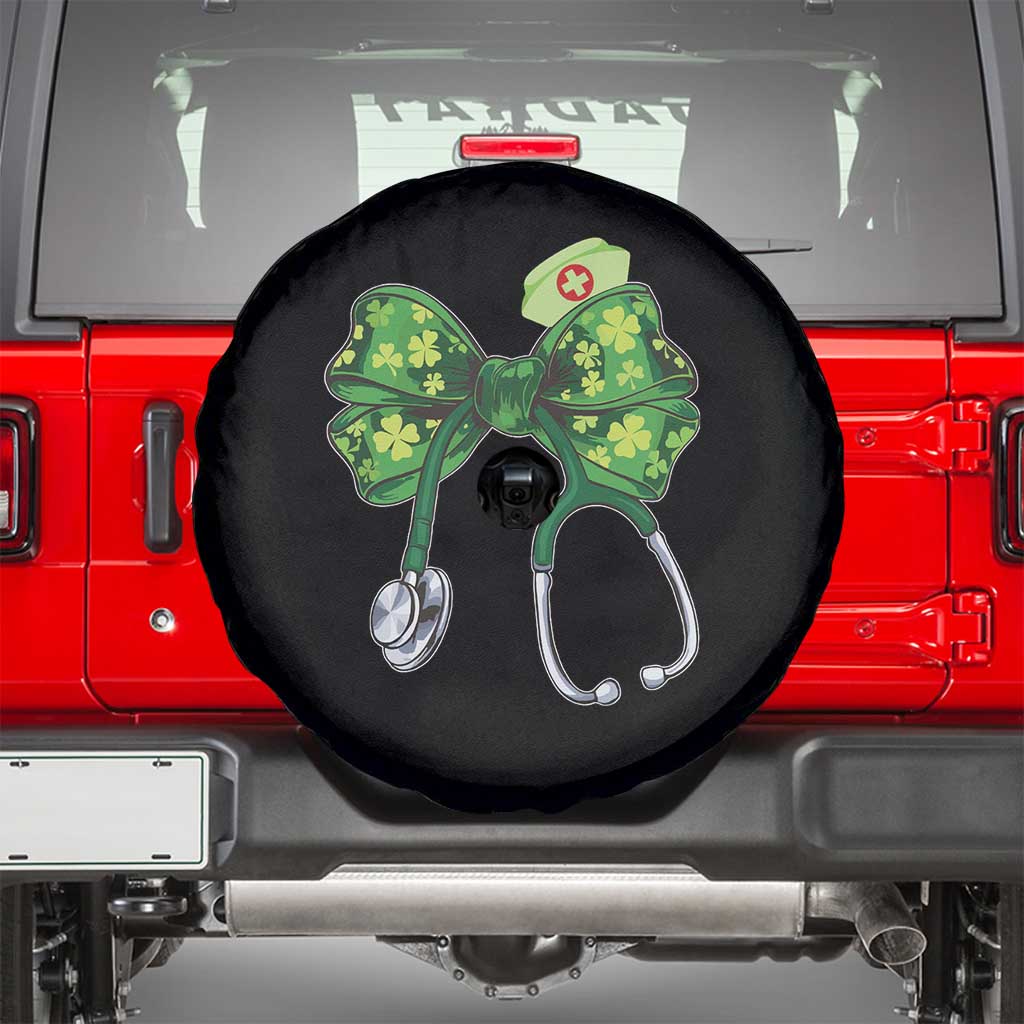 Shamrock Coquette Bow Stethoscope Spare Tire Cover Registered Nurse Nursing St Patricks Day