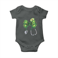 Shamrock Coquette Bow Stethoscope Baby Onesie Registered Nurse Nursing St Patricks Day
