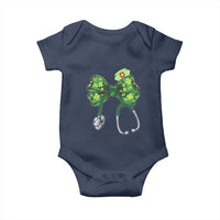Shamrock Coquette Bow Stethoscope Baby Onesie Registered Nurse Nursing St Patricks Day