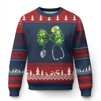 Shamrock Coquette Bow Stethoscope Ugly Christmas Sweater Registered Nurse Nursing St Patricks Day - Wonder Print Shop