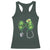 Shamrock Coquette Bow Stethoscope Racerback Tank Top Registered Nurse Nursing St Patricks Day