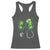 Shamrock Coquette Bow Stethoscope Racerback Tank Top Registered Nurse Nursing St Patricks Day