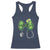 Shamrock Coquette Bow Stethoscope Racerback Tank Top Registered Nurse Nursing St Patricks Day