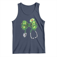 Shamrock Coquette Bow Stethoscope Tank Top Registered Nurse Nursing St Patricks Day
