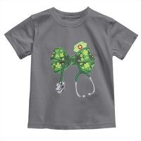 Shamrock Coquette Bow Stethoscope Toddler T Shirt Registered Nurse Nursing St Patricks Day