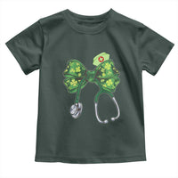 Shamrock Coquette Bow Stethoscope Toddler T Shirt Registered Nurse Nursing St Patricks Day