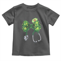 Shamrock Coquette Bow Stethoscope Toddler T Shirt Registered Nurse Nursing St Patricks Day