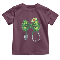 Shamrock Coquette Bow Stethoscope Toddler T Shirt Registered Nurse Nursing St Patricks Day