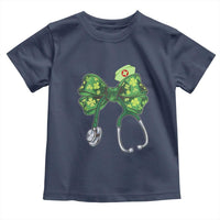 Shamrock Coquette Bow Stethoscope Toddler T Shirt Registered Nurse Nursing St Patricks Day