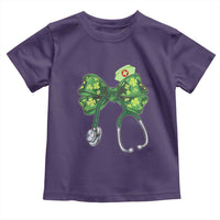 Shamrock Coquette Bow Stethoscope Toddler T Shirt Registered Nurse Nursing St Patricks Day