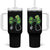 Shamrock Coquette Bow Stethoscope Tumbler With Handle Registered Nurse Nursing St Patricks Day