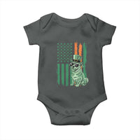 Funny St Patrick's Day Pug Leprechaun Baby Onesie Dog Lover Puppy Green American Flag