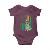 Funny St Patrick's Day Pug Leprechaun Baby Onesie Dog Lover Puppy Green American Flag