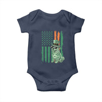 Funny St Patrick's Day Pug Leprechaun Baby Onesie Dog Lover Puppy Green American Flag
