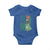 Funny St Patrick's Day Pug Leprechaun Baby Onesie Dog Lover Puppy Green American Flag