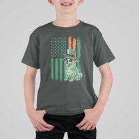Funny St Patrick's Day Pug Leprechaun T Shirt For Kid Dog Lover Puppy Green American Flag