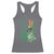Funny St Patrick's Day Pug Leprechaun Racerback Tank Top Dog Lover Puppy Green American Flag