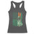 Funny St Patrick's Day Pug Leprechaun Racerback Tank Top Dog Lover Puppy Green American Flag