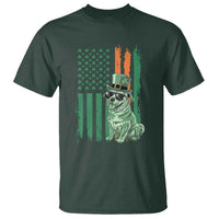 Funny St Patrick's Day Pug Leprechaun T Shirt Dog Lover Puppy Green American Flag