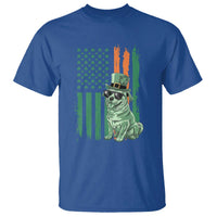 Funny St Patrick's Day Pug Leprechaun T Shirt Dog Lover Puppy Green American Flag