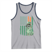 Funny St Patrick's Day Pug Leprechaun Tank Top Dog Lover Puppy Green American Flag
