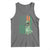 Funny St Patrick's Day Pug Leprechaun Tank Top Dog Lover Puppy Green American Flag