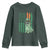 Funny St Patrick's Day Pug Leprechaun Youth Sweatshirt Dog Lover Puppy Green American Flag