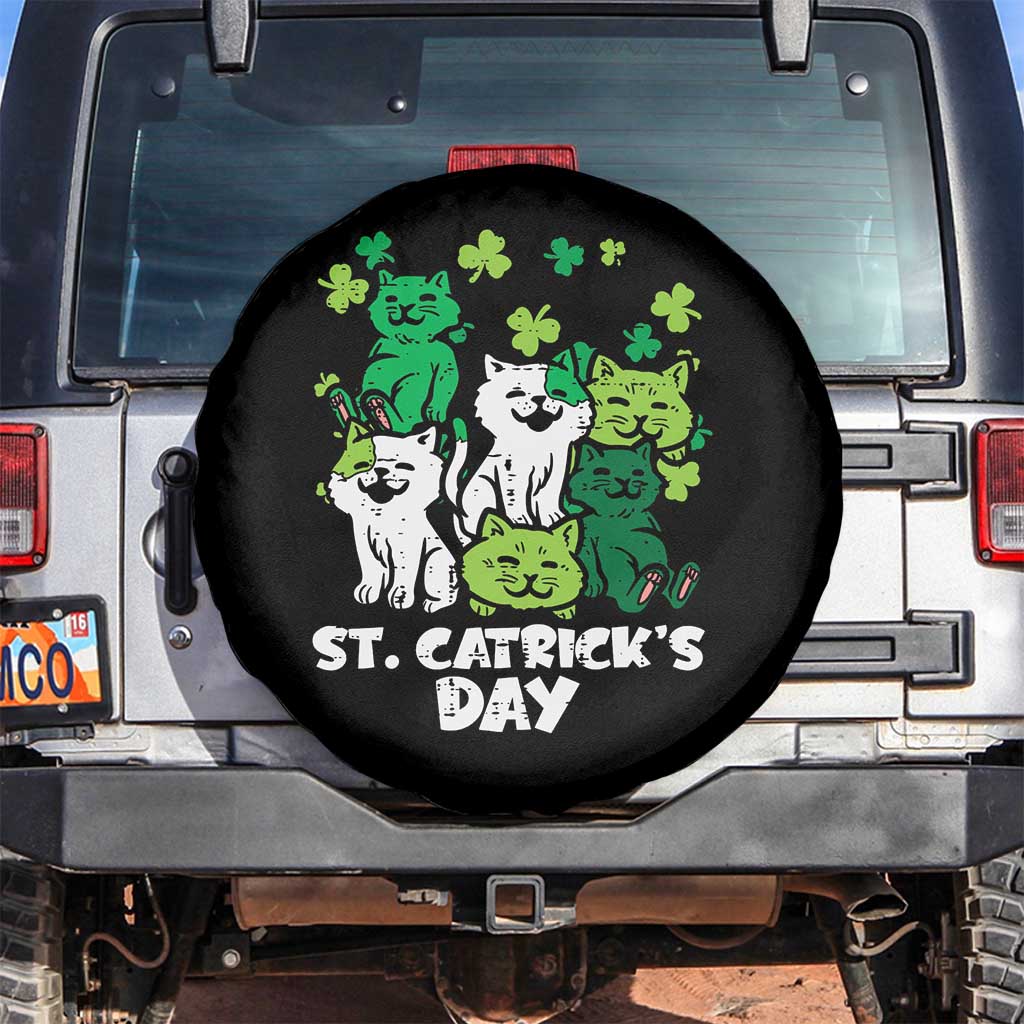 Cute St Catricks Day Spare Tire Cover St Patricks Cats Saint Pattys Cat Lover
