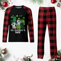 Cute St Catricks Day Plaid Pajama Set St Patricks Cats Saint Pattys Cat Lover - Wonder Print Shop