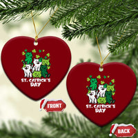Cute St Catricks Day Ceramic Ornament St Patricks Cats Saint Pattys Cat Lover - Wonder Print Shop