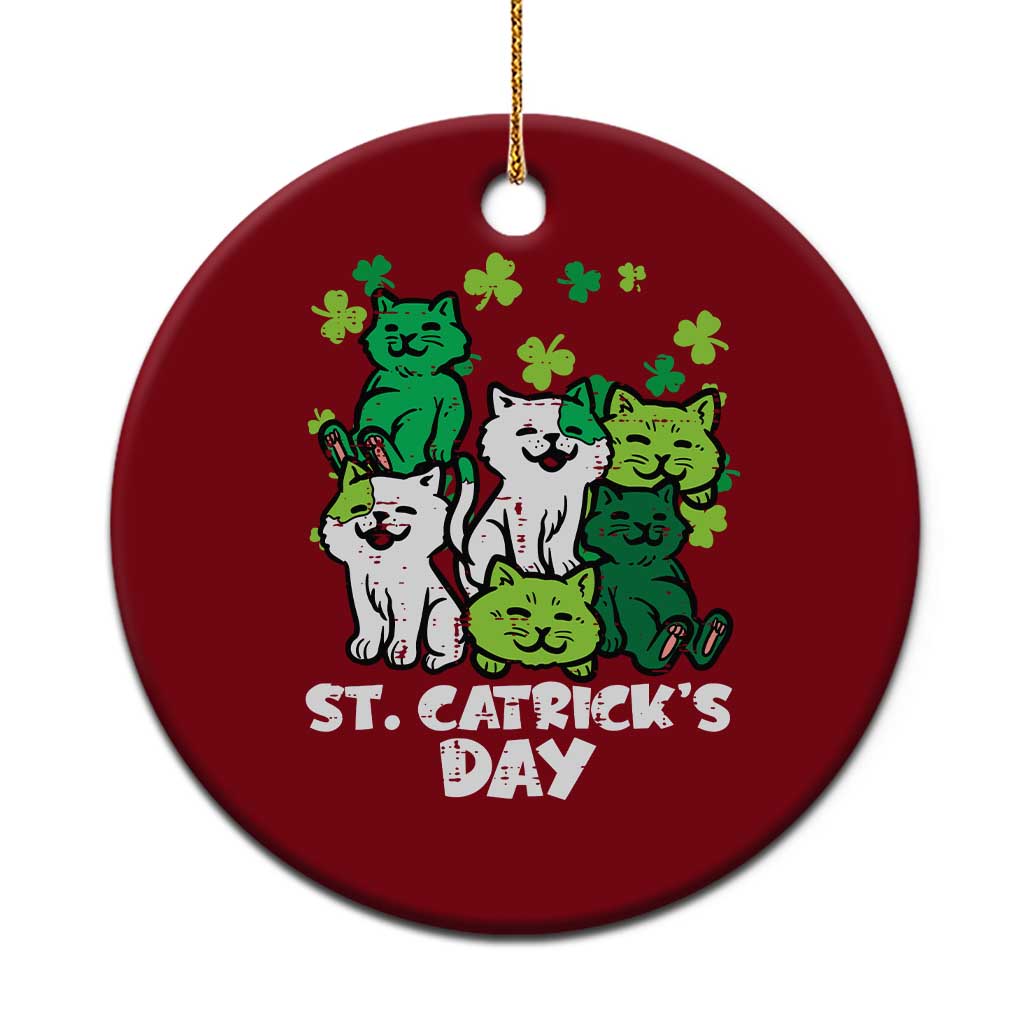 Cute St Catricks Day Ceramic Ornament St Patricks Cats Saint Pattys Cat Lover - Wonder Print Shop