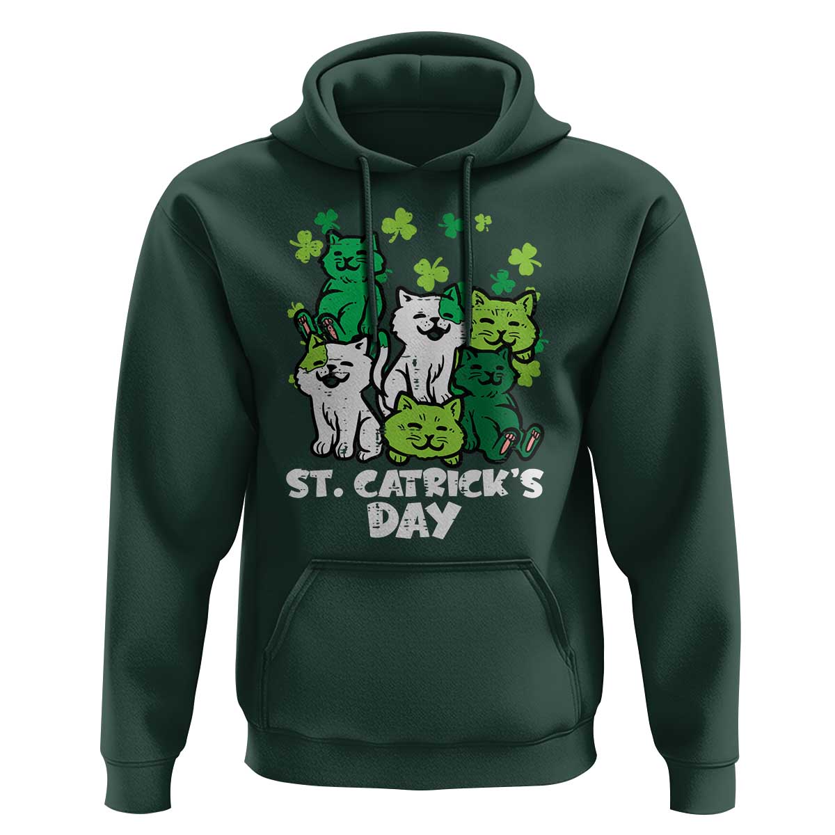 Cute St Catricks Day Hoodie St Patricks Cats Saint Pattys Cat Lover