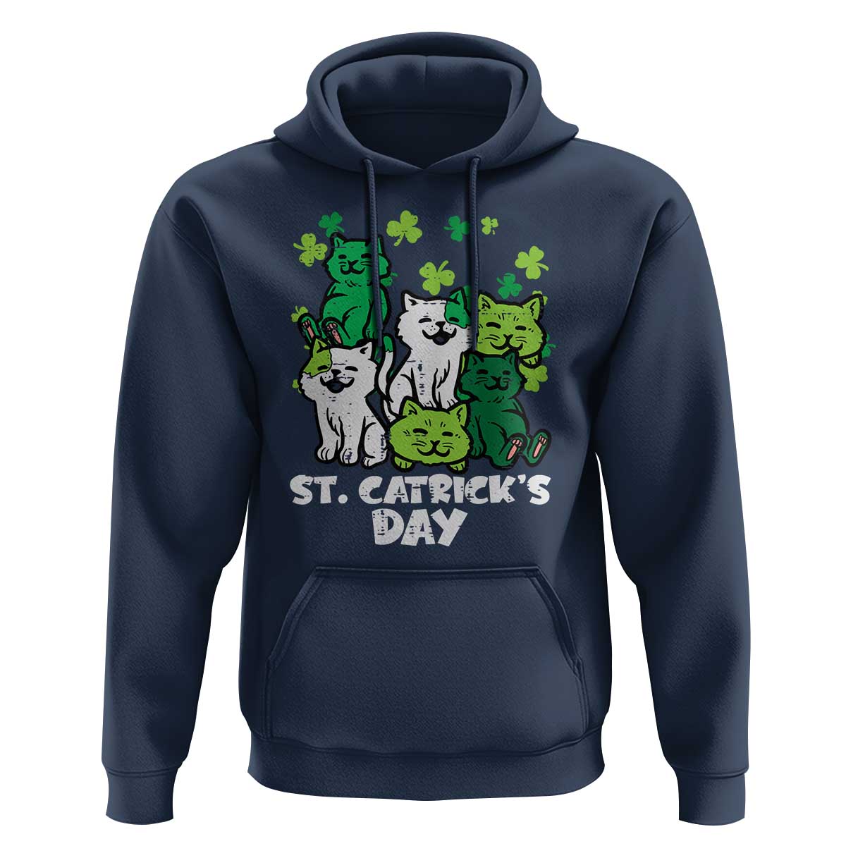 Cute St Catricks Day Hoodie St Patricks Cats Saint Pattys Cat Lover