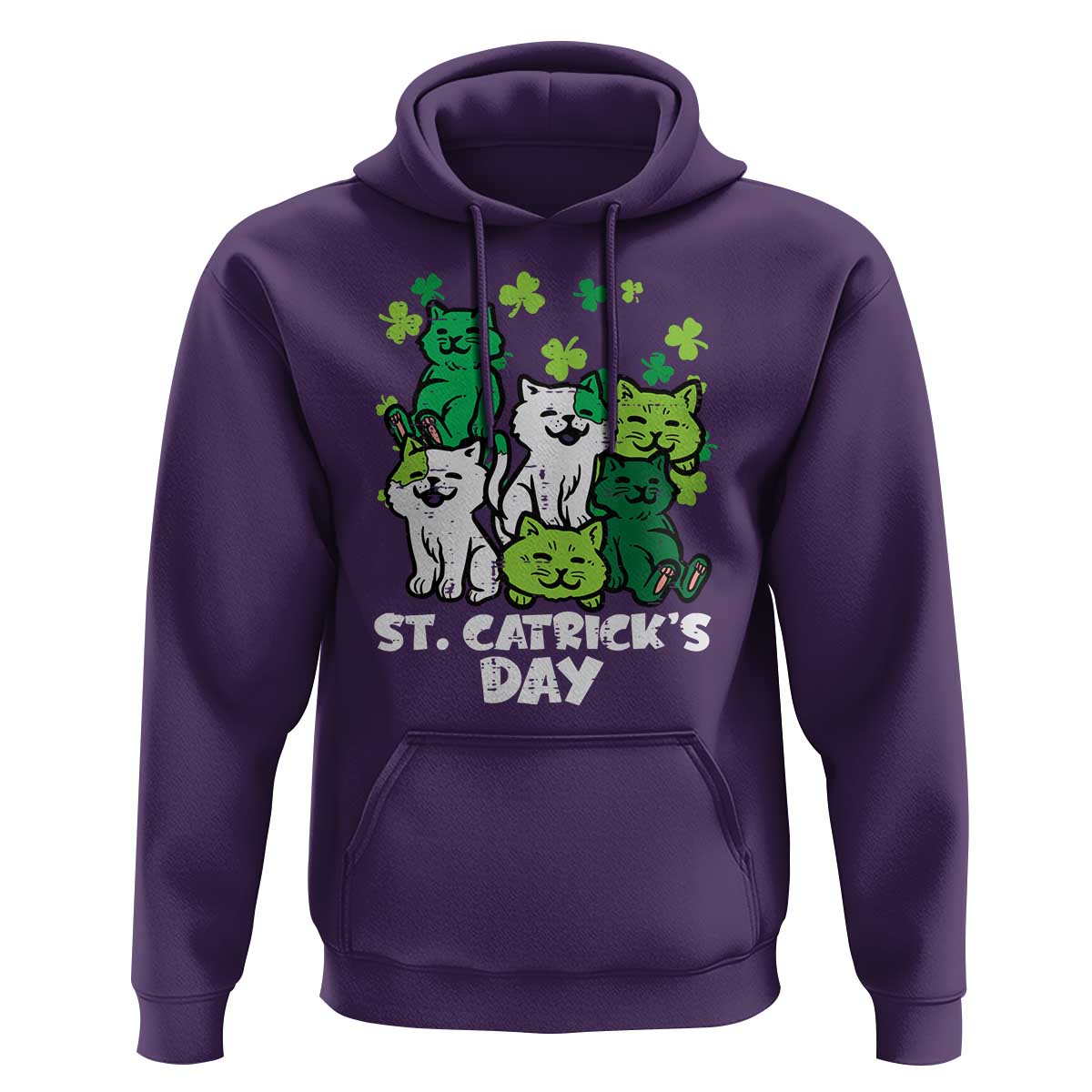 Cute St Catricks Day Hoodie St Patricks Cats Saint Pattys Cat Lover