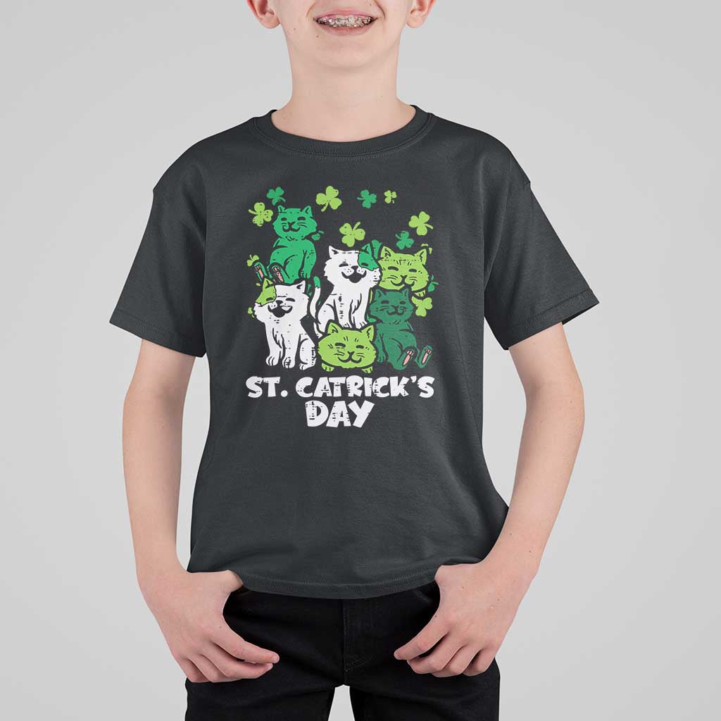 Cute St Catricks Day T Shirt For Kid St Patricks Cats Saint Pattys Cat Lover