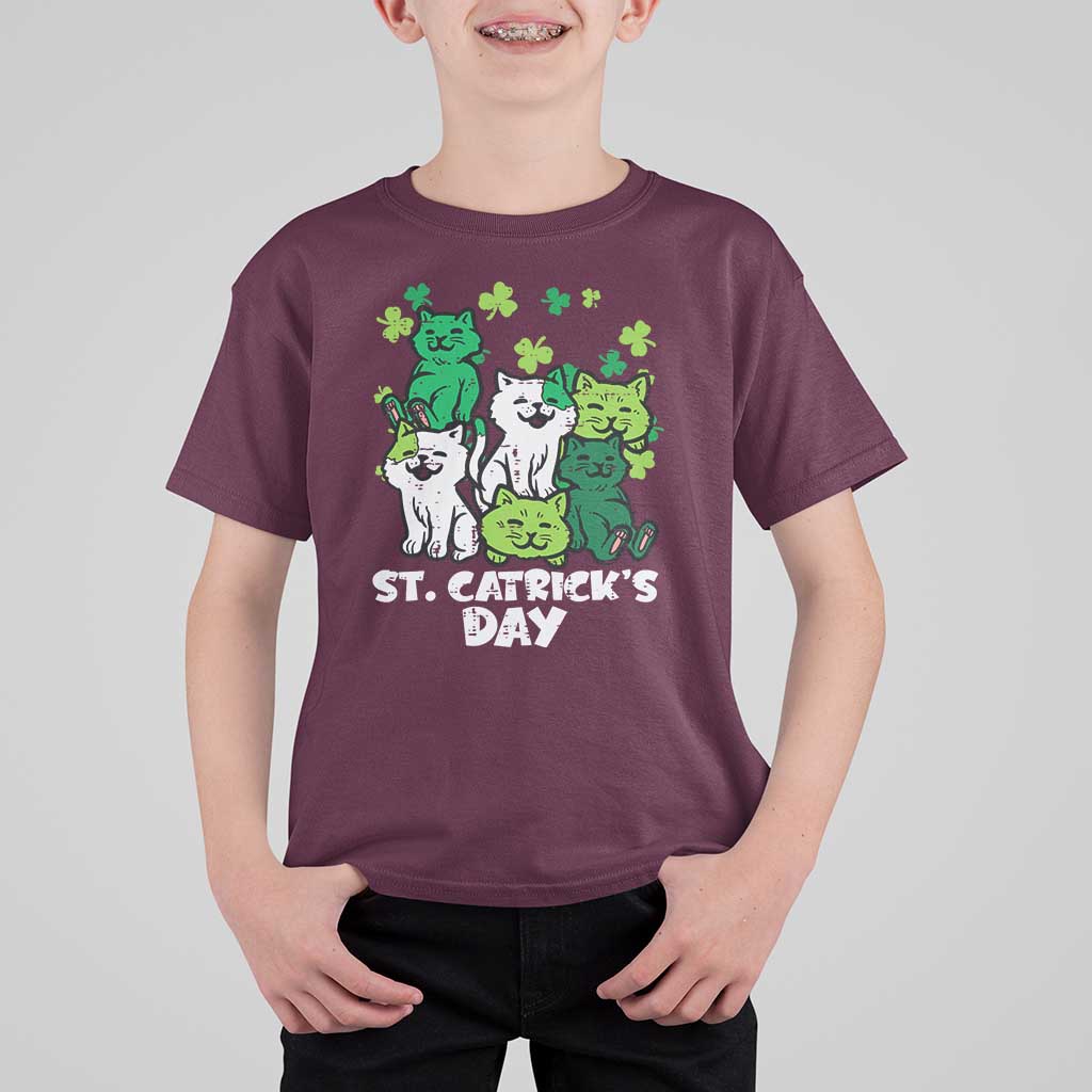 Cute St Catricks Day T Shirt For Kid St Patricks Cats Saint Pattys Cat Lover