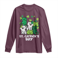 Cute St Catricks Day Long Sleeve Shirt St Patricks Cats Saint Pattys Cat Lover