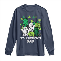 Cute St Catricks Day Long Sleeve Shirt St Patricks Cats Saint Pattys Cat Lover