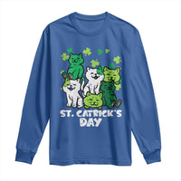 Cute St Catricks Day Long Sleeve Shirt St Patricks Cats Saint Pattys Cat Lover
