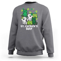 Cute St Catricks Day Sweatshirt St Patricks Cats Saint Pattys Cat Lover