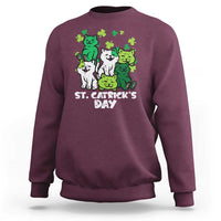 Cute St Catricks Day Sweatshirt St Patricks Cats Saint Pattys Cat Lover