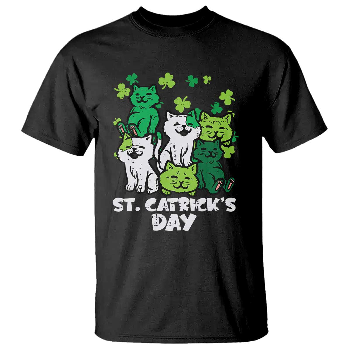 Cute St Catricks Day T Shirt St Patricks Cats Saint Pattys Cat Lover