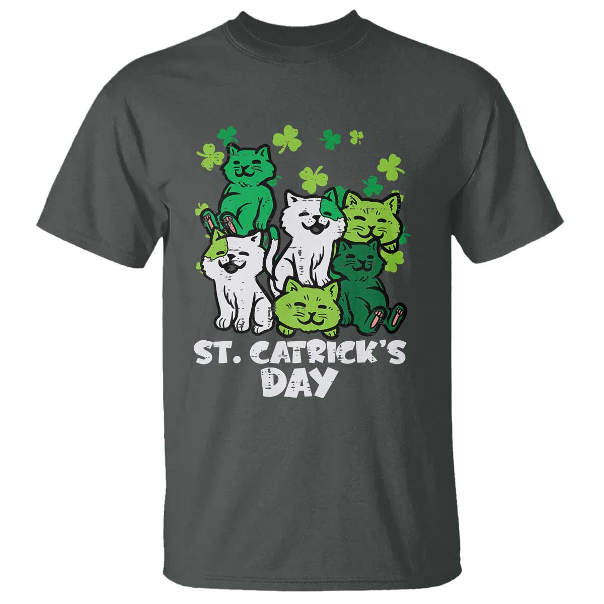 Cute St Catricks Day T Shirt St Patricks Cats Saint Pattys Cat Lover
